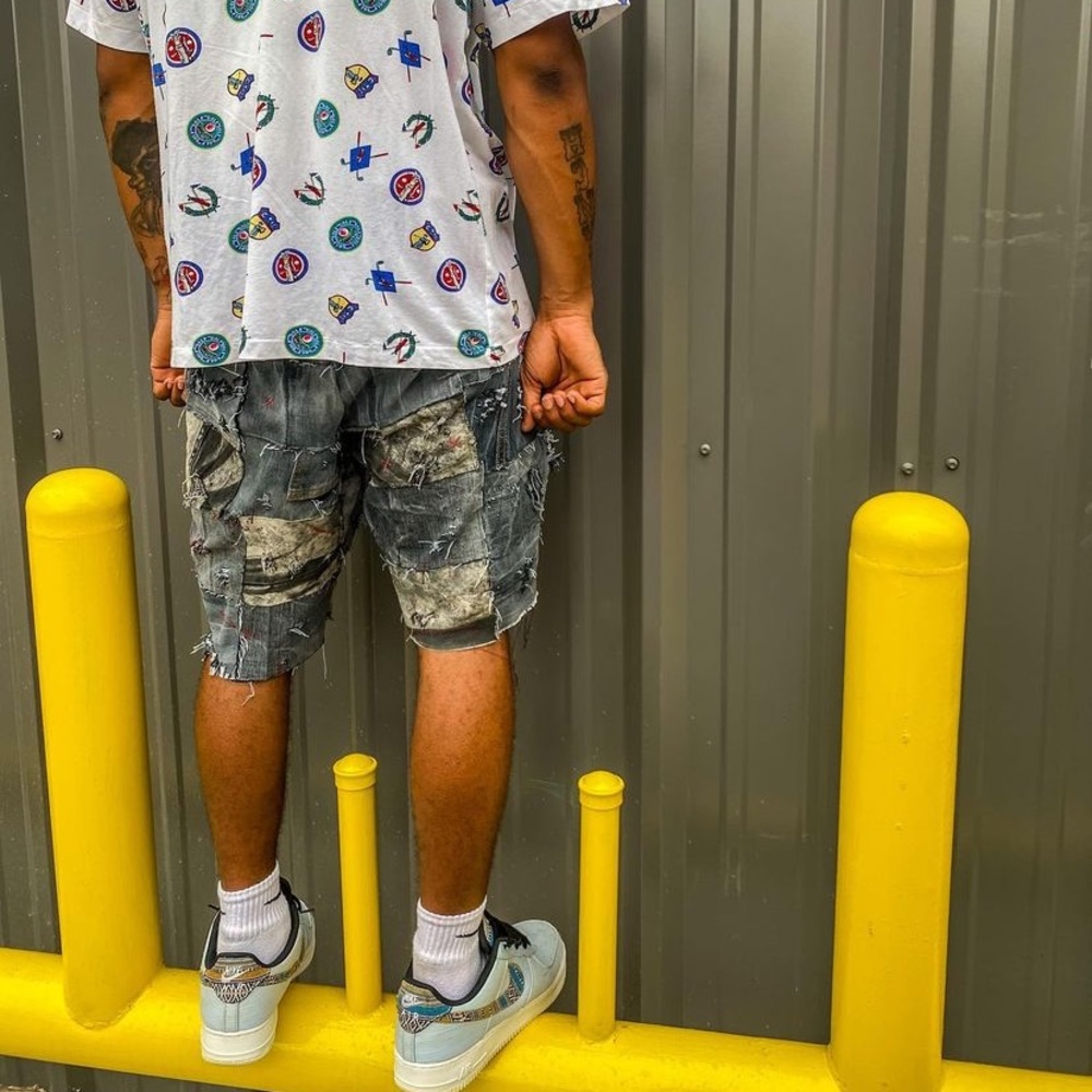 Zombie Brick Denim Shorts